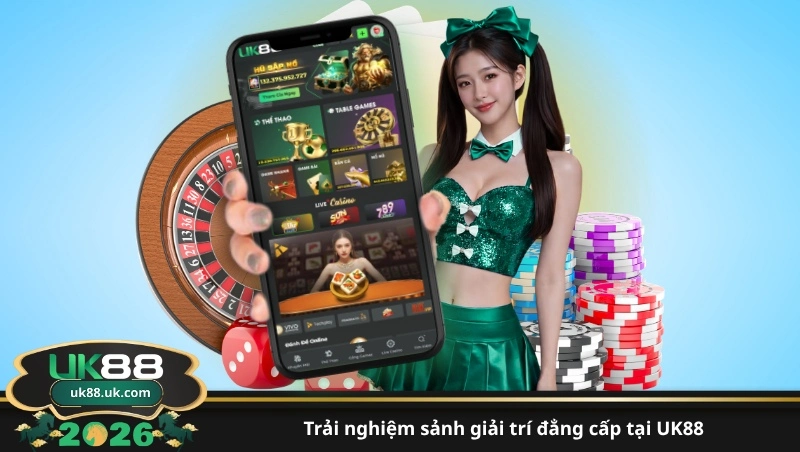 trải nghiệm sảnh giải trí đẳng cấp tại UK88